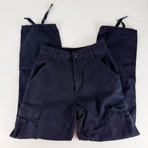 J. Galt Shanghai Navy Blue Utility Cargo Pants with Ankle Ties